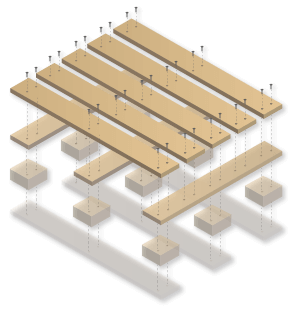 ícone de palete de madeira em partes